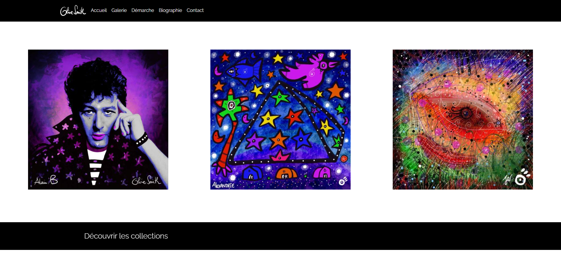 Screenshot du site olivesmith.fr