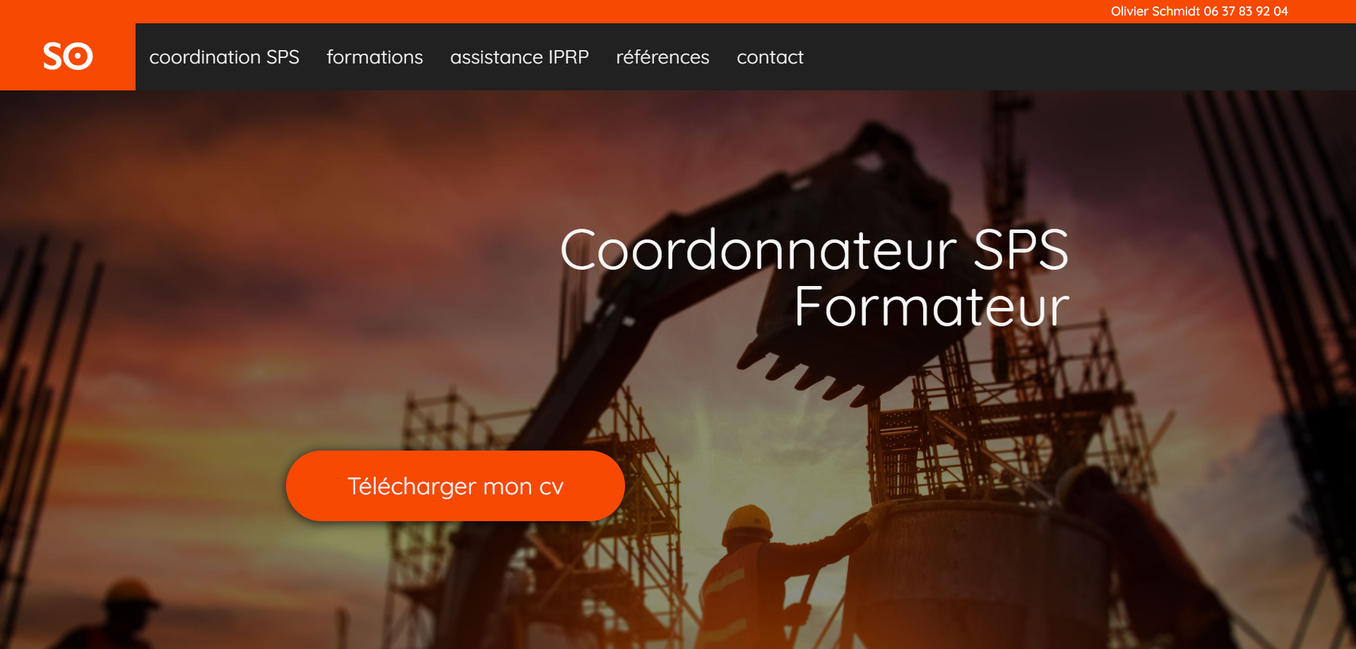 Screenshot de la page d'accueil du site socsps.com