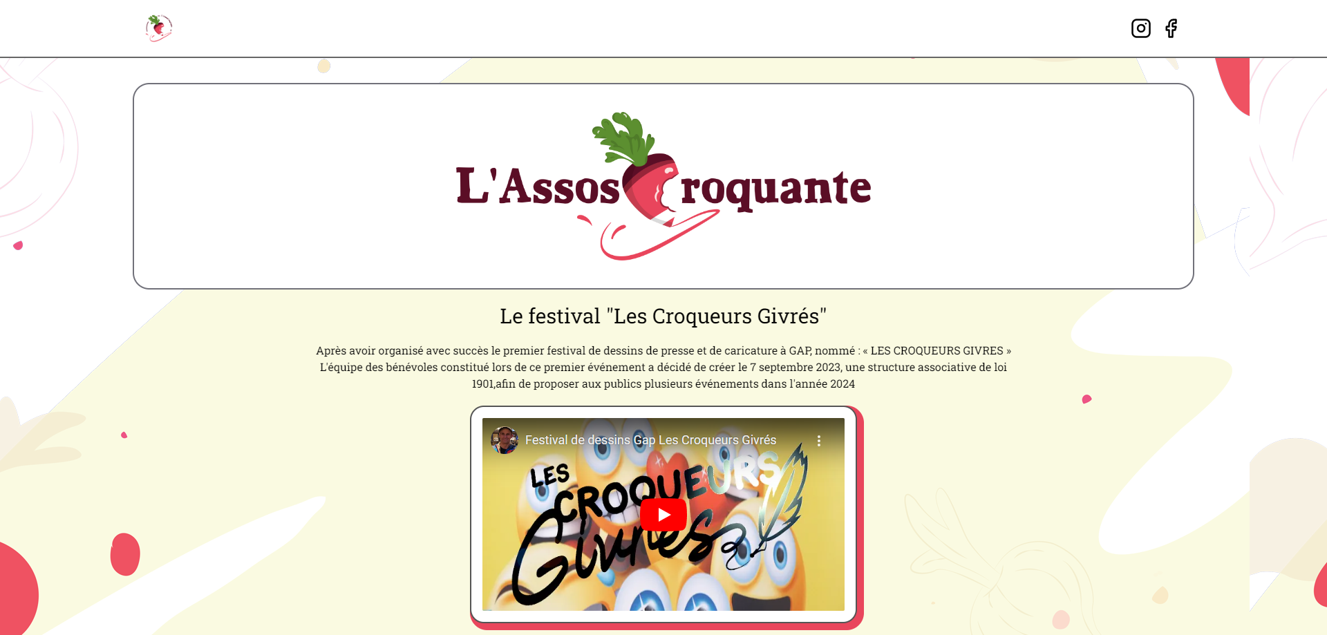 Screenshot du site assoscroquante.com