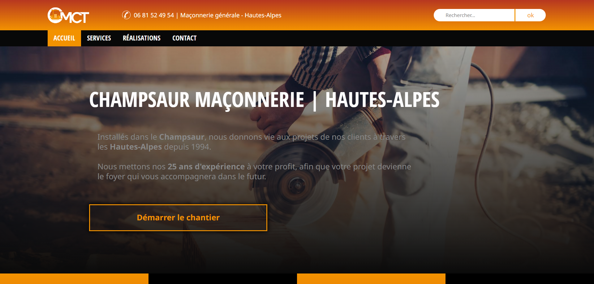 Screenshot du site cmct-05.fr